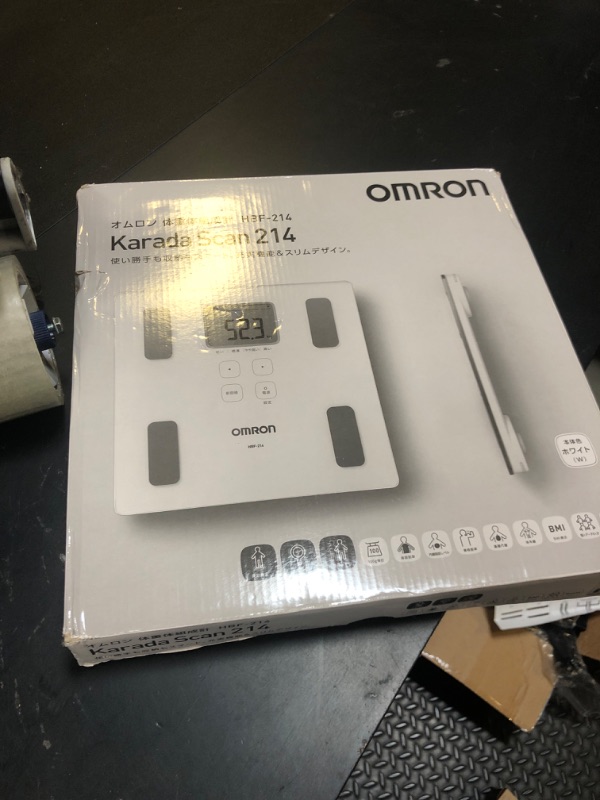 Photo 1 of New! Omron Weight Scale Body Composition Meter Body Scan White HBF-214-W Japan