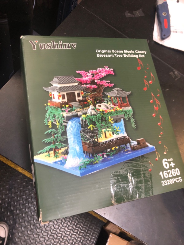 Photo 1 of Cherry Blossom Tree Building Set with Gift Box, Original Music Cherry Blossom Tree House(Type :Symphony), Japanese Sakura Tree House Lights Building Kit?3320 Pcs, Cherry Bonsai Tree Building Set.