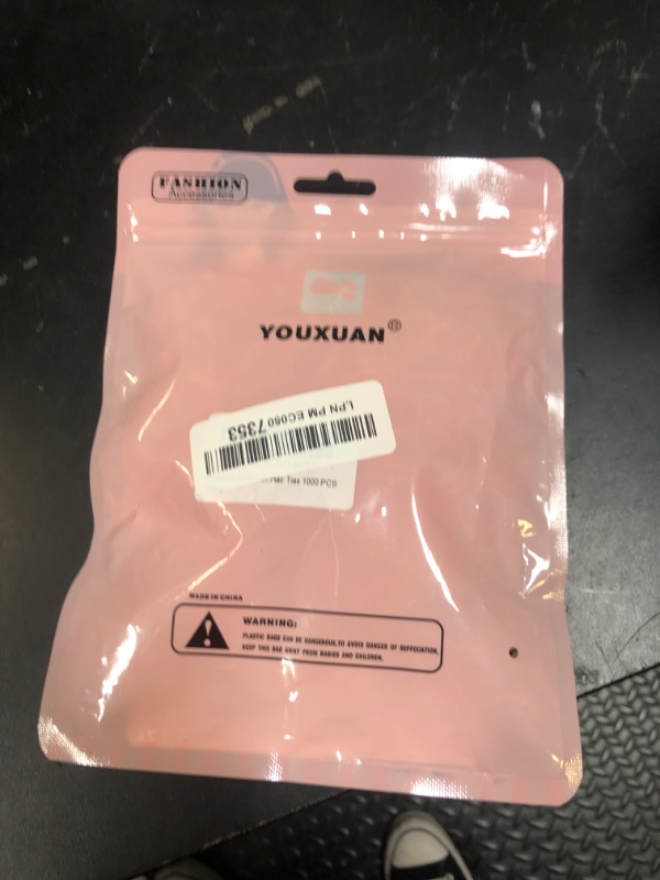 Photo 1 of Youxuan Mini Hair Elastics for Girls Transparent Rubber Bands, 1000 PCS, Multi Color
