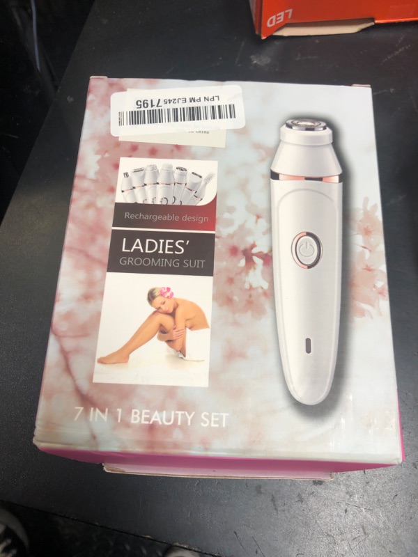 Photo 1 of Women Face Epilator, 7-in-1 Portable Design Facial Epilator, Facial Hair Removal for Women & Men, Waterproof Facial Shaver for Ears, Nose, Eyebrow, Body