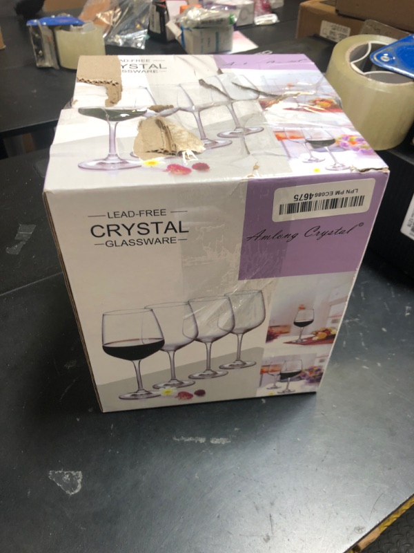 Photo 1 of Amlong Crystal All-Purpose Wine Glasses, 17oz, Set of 4