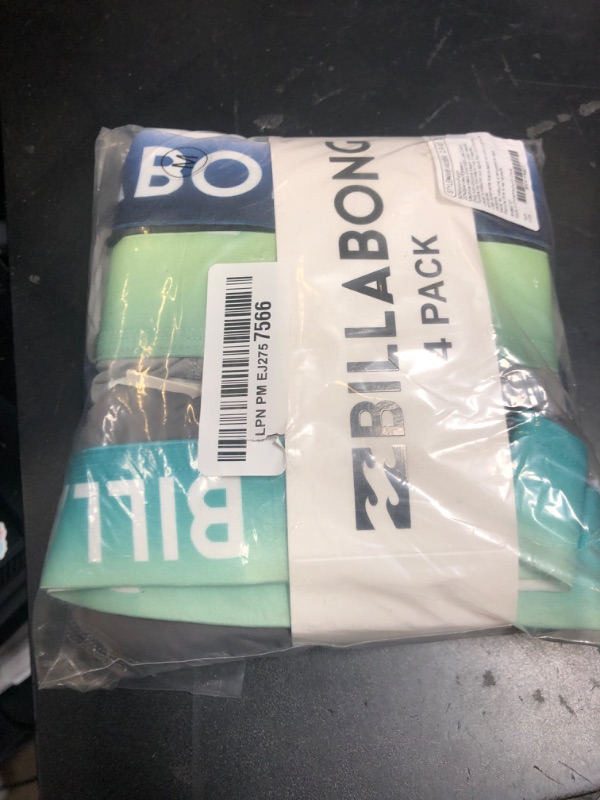 Photo 1 of Billabong Mens Boxer Briefs 4 Pack Long Leg Performance Compression Shorts Mens Underwear 7.5” Inseam MD