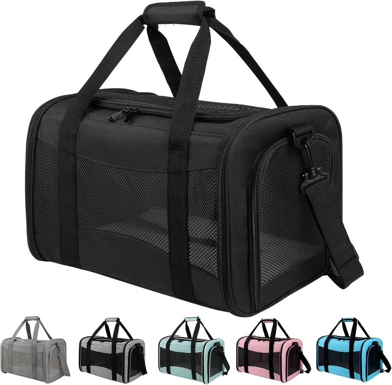 Photo 1 of Yipincover, Cat Dog Carriers Soft-Sided, Pet Travel Carrier for Small Cats Dogs Under to15lbs, Soft-Solid Collapsible Carrier,(Medium,