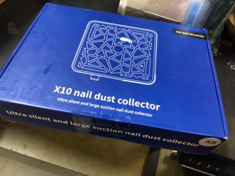 Photo 1 of CHRISTINE SHELLY Nail Dust Collector, Cordless Dust Collector Nail Tech, Powerful Vacuum Fan Vent Dust Collector Extractor Dust Suction Machine for Acrylic Nails Polishing, Nail Salon, White Diamond
