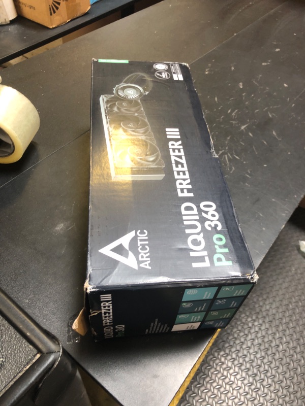 Photo 1 of ARCTIC Liquid Freezer III Pro 360 - AIO CPU Cooler, 3 x 120 mm Water Cooling, 38 mm Radiator, PWM Pump, VRM Fan, AMD AM5/AM4, Intel LGA1851/1700 Contact Frame - Black
