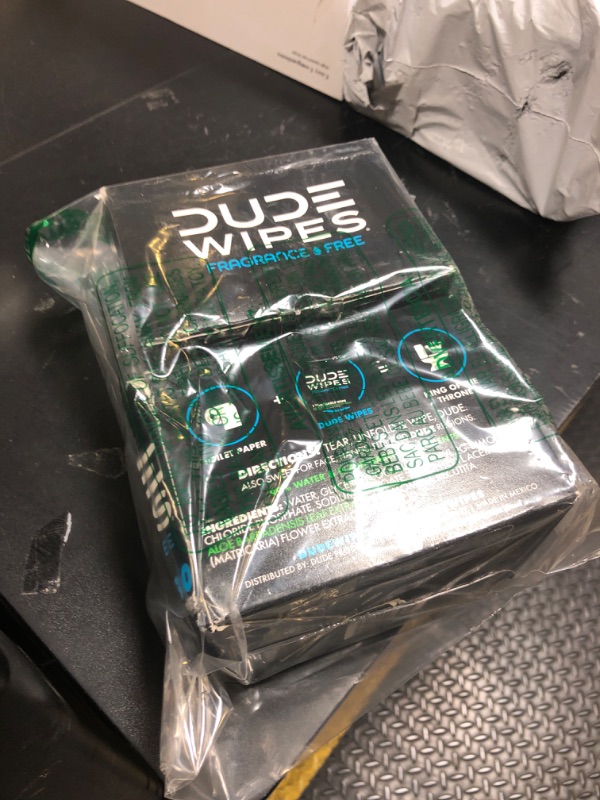 Photo 1 of DUDE Wipes - On-The-Go Flushable Wipes - 2 Pack, 60 Wipes - Unscented Extra-Large Individually Wrapped Adult Wet Wipes - Vitamin E & Aloe - Septic and Sewer Safe
