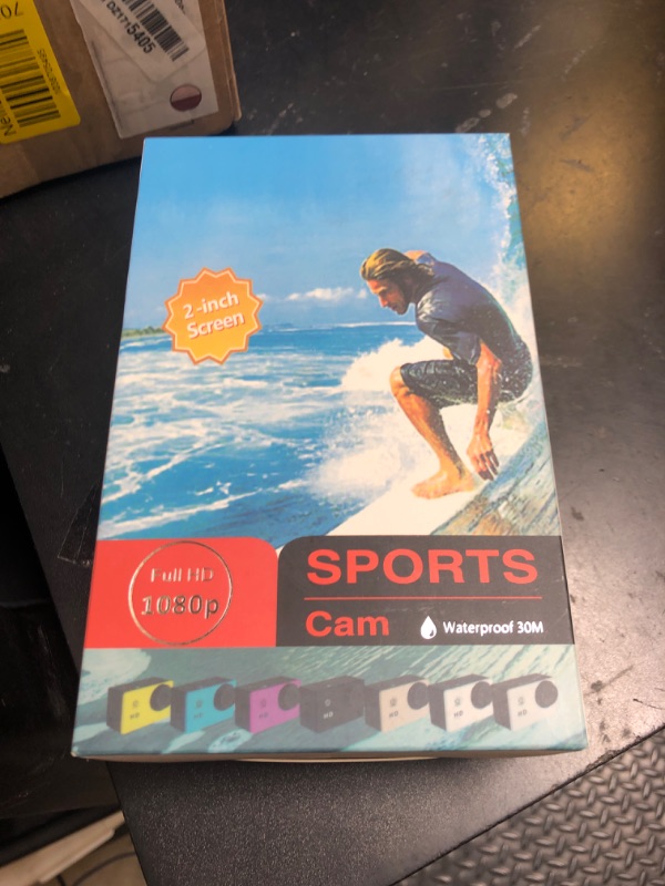 Photo 1 of VEMONT Action Camera, 1080P 12MP Sports Camera Full HD 2.0 Inch Action Cam 30m/98ft Underwater Waterproof Snorkel surf Camera with Wide-Angle Lens and Mounting Accessories Kit
