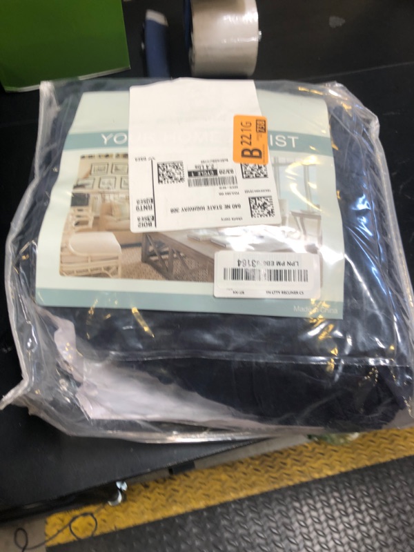 Photo 1 of H.VERSAILTEX Recliner Sofa Cover 1-Piece Non Slip Soft High Stretch Modern Thick Velvet Plush Slipcover Form Fit Stretch Furniture Cover Recliner Sofa Slipcover Machine Washable - Navy
