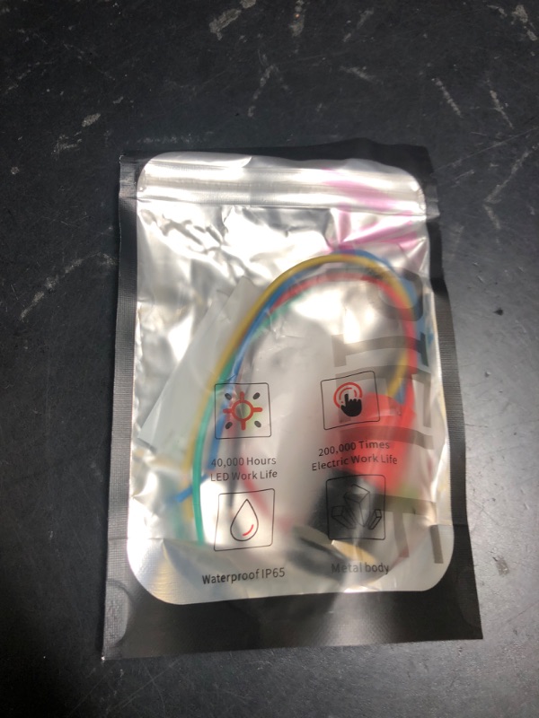 Photo 1 of APIELE 19mm Latching Push Button Switch 12V DC Angel Eye Halo Ring LED Metal 0.74" 1NO1NC SPDT with Wire Socket Plug (Blue LED/Black Shell)