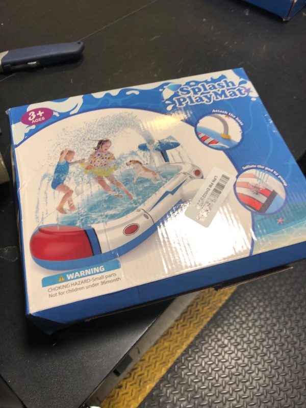 Photo 1 of Kiddie Pool for Toddlers, Splash Pad for Kids Ages 4-8, 68" Inflatable 3-in-1 Swimming Pool for Kids, Backyard and Outside Sprinkler Play Mat Wading Pool for 3 4 5 6 Year Old Kids