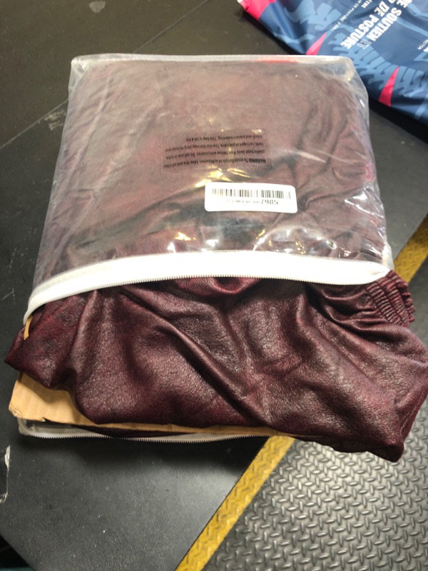 Photo 1 of molasofa Single Sofa Cover for Home Décor, Super Soft Leather-Like Spandex Armchair Slipcover, Washable Non-Slip 1-Piece Chair Cover (Oversized Chair,02Burgundy)