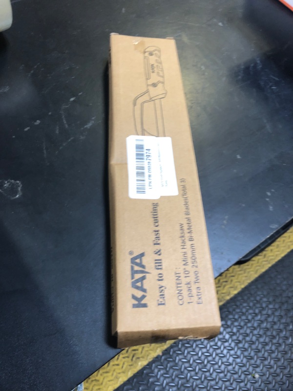 Photo 1 of KATA Hacksaw, Compact Hand Operating Hack Saw with 10 Inch Aluminum Frame and 2 Piece Extra Flexible Bi-Metal HSS Blades, Suitable for Wood and Metal (Mini Hacksaw)