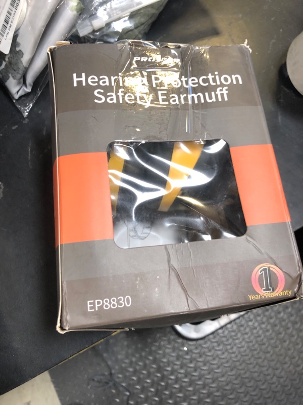 Photo 1 of PROTEAR AM/FM Radio Headphones 25dB NRR,Noise Reduction Safety Earmuffs,Digital Display Headset,Powered by AA Battery,Hearing Protection for Walkman Mowing Lawn Work(Yellow)