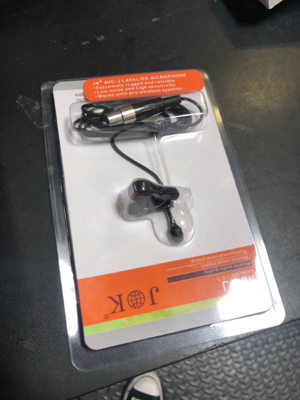 Photo 1 of J K MIC-J 044 Lapel Microphone Lavalier Microphone Compatible with AKG Samson Wireless Transmitter - Mini XLR TA3F Plug
