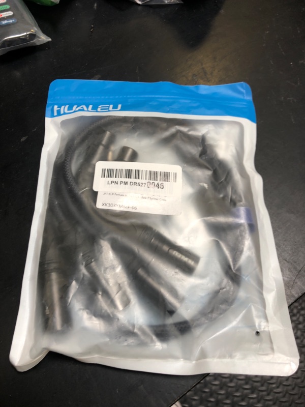 Photo 1 of HUALEU 2FT XLR Female to Dual Male Y Splitter Cable, XLR Y Cable Splitter 1 Female to 2 Male for Micphone Mixer- 2Pack