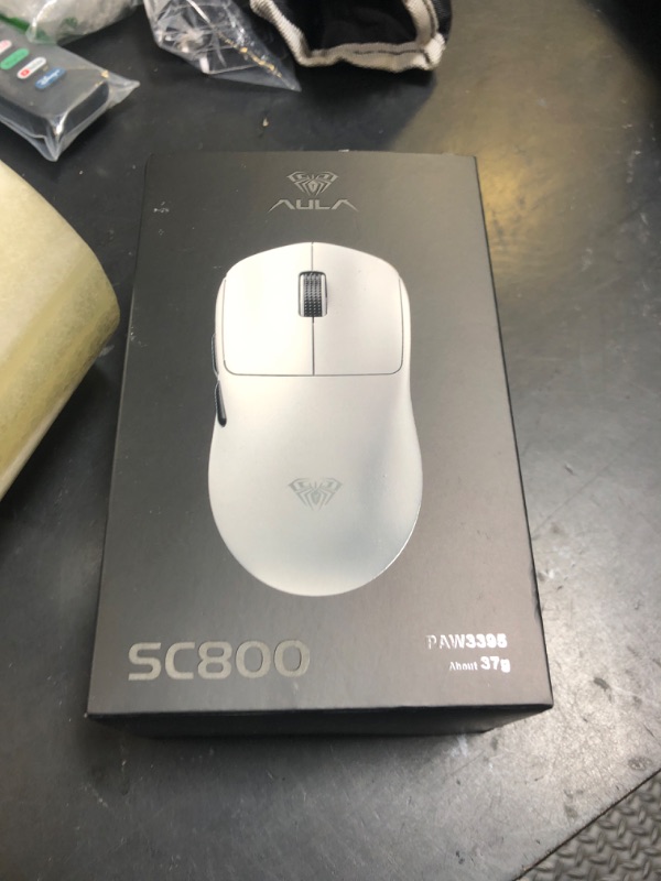 Photo 1 of MechLands AULA SC800 Gaming Mouse with Adjustable 26,000 DPI, PAW3395 Sensor, 8000 Polling Rate, Dual-Mode Wireless Lightweight Mouse, Ultra-Precise & Durable for Gaming & Esports & Office Use (White)
