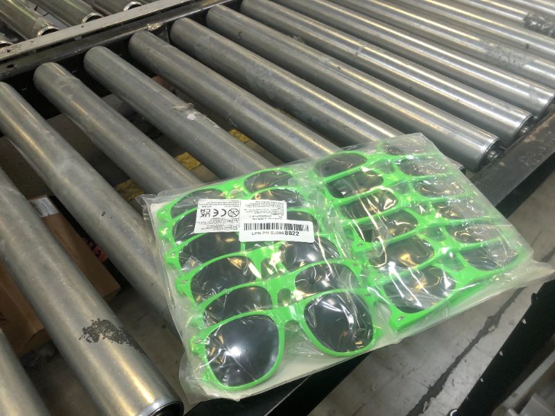 Photo 1 of ASTARON 12 Pack Party Novelty Sunglasses Bulk Neon Party Favors for Beach Wedding Party Pool Party Supplies, Green