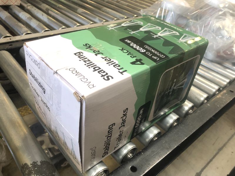 Photo 1 of RVGUARD RV Stack Jacks 4 Pack with Storage Bag, Aluminum Stabilizer Jacks for RV Trailer Camper, Single Support Up to 6000 Lbs, Adjustable from 11" to 17"