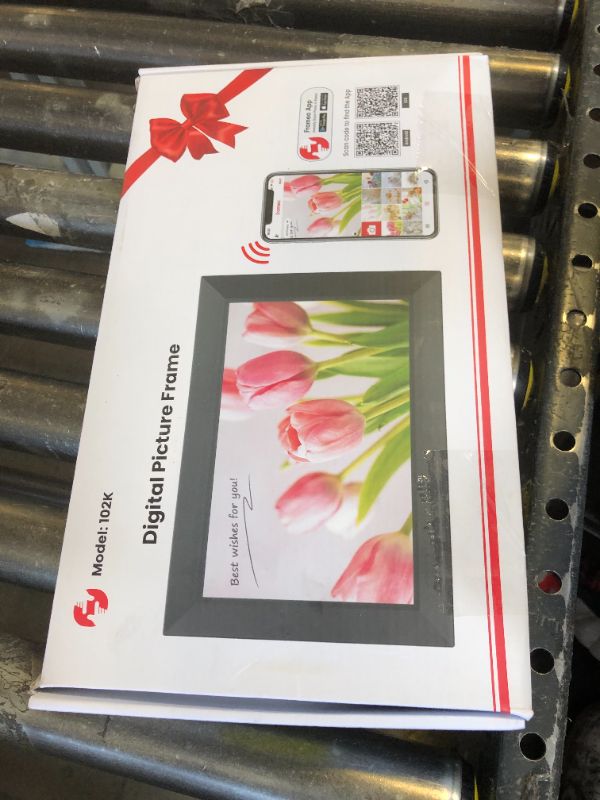 Photo 1 of Frameo 10.1 Inch WiFi Digital Picture Frame, 1280x800 HD IPS Touch Screen Photo Frame Electronic, 32GB Memory, Auto-Rotate, Wall Mountable, Share Photos/Videos Instantly via Frameo App from Anywhere