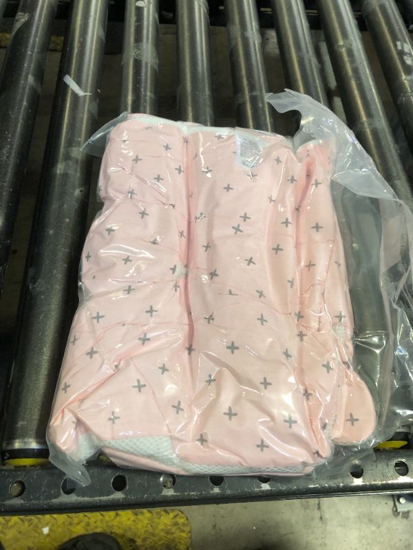 Photo 1 of Baby Seat Pad Liner for Stroller–Soft and Breathable?3D Air Mesh Cotton Universal Baby Stroller Cushion (Pink Cross)