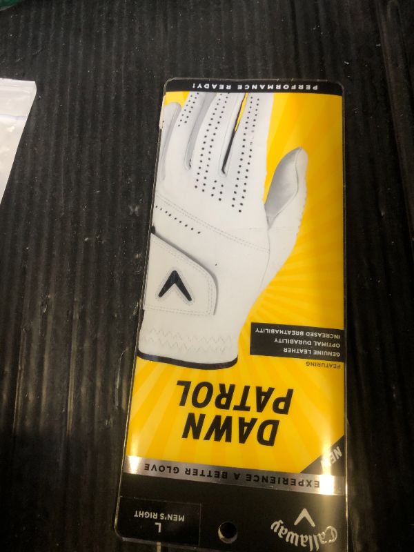 Photo 1 of Callaway Golf Dawn Patrol Glove (Worn on Right Hand, White 2024, Large, Standard)