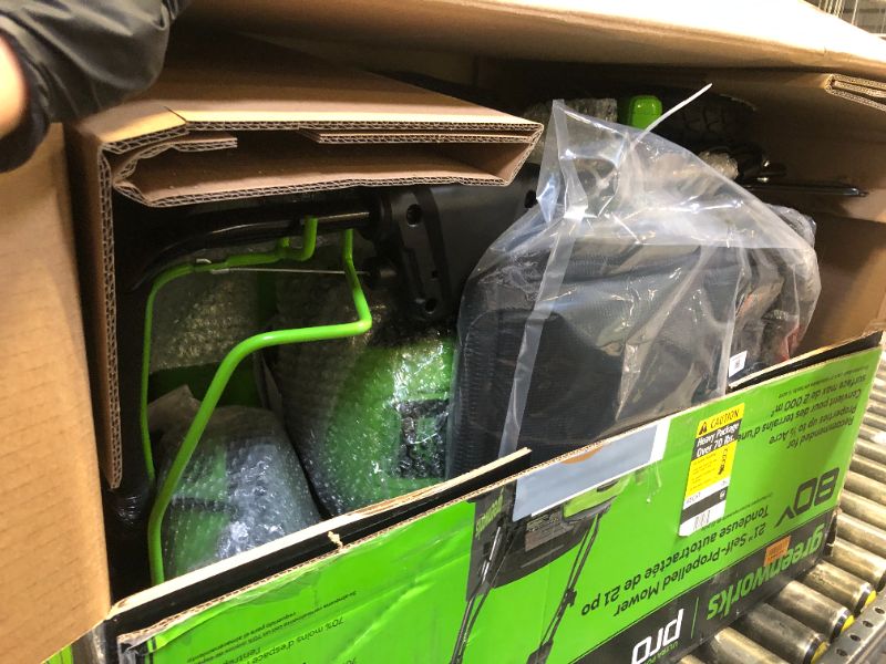 Photo 1 of Greenworks 80V 21" Brushless Cordless (Self-Propelled) Lawn Mower (75+ Compatible Tools), 4.0Ah Battery and 60 Minute Rapid Charger Included