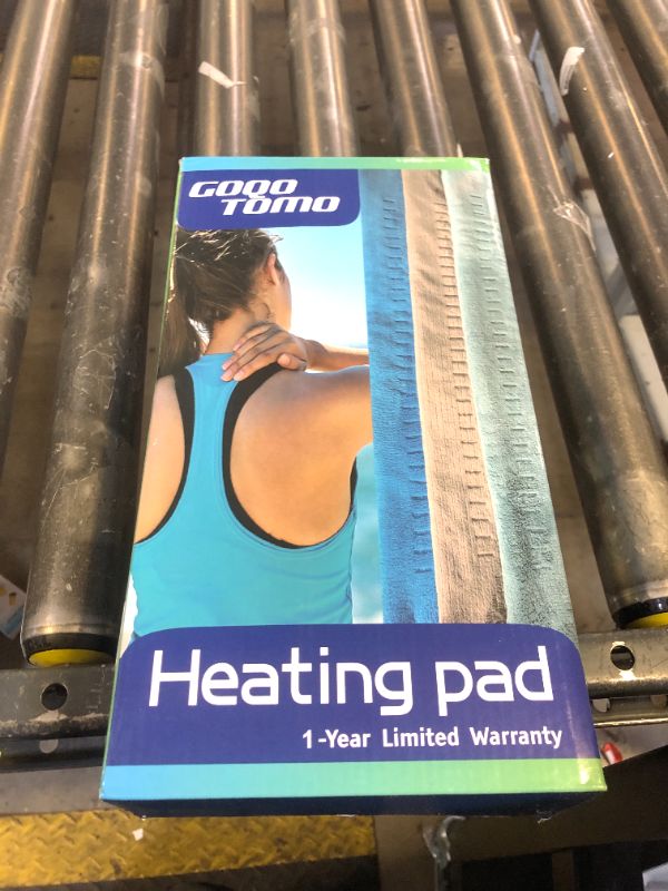 Photo 1 of Heating Pad Electric Fast-Heating for Back/Waist/Abdomen/Shoulder/Neck Pain and Cramps Relief - Moist and Dry Heat Therapy with Auto-Off 12"x24" Hot Heated Pad by GOQOTOMO-HF-B(Blue)