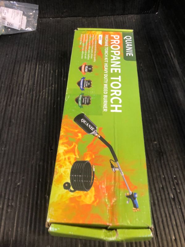 Photo 1 of Propane Torch Weed Burner,Weed Torch 1,800,000 BTU Blow Torch with 1lb Propane Cylinder Adapter and 10FT Hose,Flamethrower with Turbo Trigger for Flame Weeding,Melting Ice Snow,Roofing