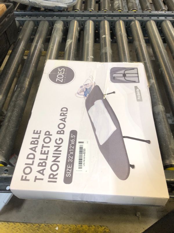 Photo 1 of ZOES HOMEWARE Metal Mesh Panel Tabletop Ironing Board | Foldable Iron Board | Heavy Duty Small Iron Board with Heat Resistant Cover and 100% Cotton 8mm Thicken Pad | 31.5"x11.8"x6.2"