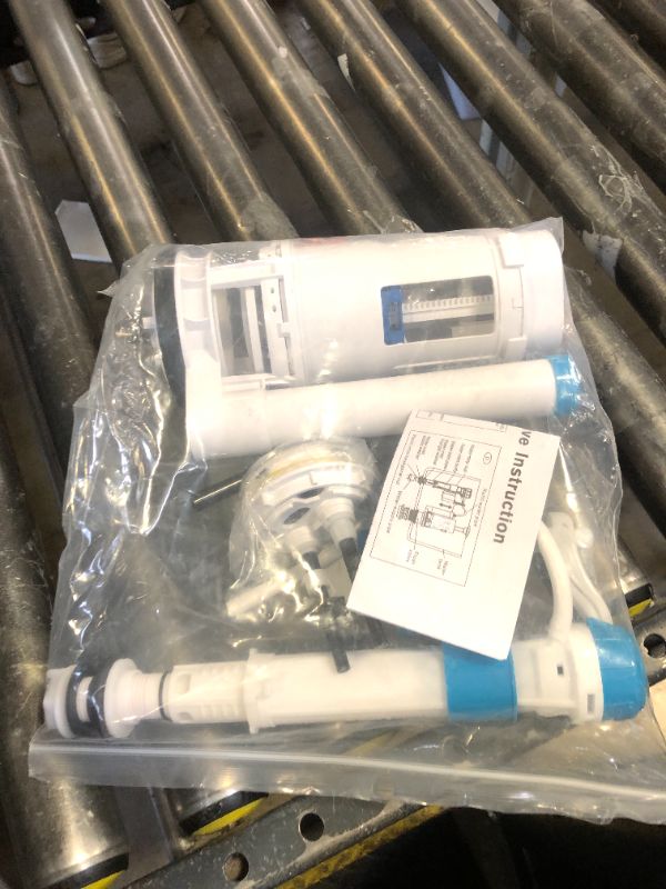Photo 1 of T Tulead Toilet Dual Flush Valve,Fill Valve,Push Button, One Piece Toilet Repair Kit, Drain Outlet 2.5", for 10"-12" Toilet Tank, Fill Thread Dia G1/2