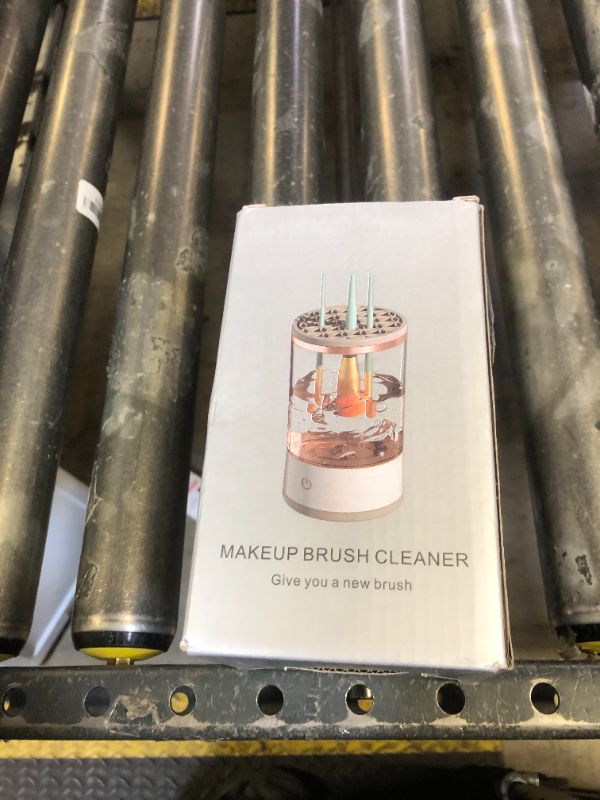 Photo 1 of Efficient Electric Makeup Brush Cleaner Machine, Automatic Makeup Brush Cleaner for 3-4 Brushes at a Time, 7000 RPM Ensures Thorough Cleaning, Includes Silicone Pad (Black)