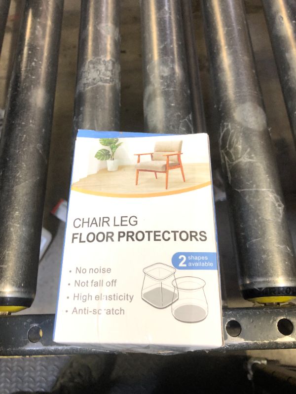 Photo 1 of 24 Pcs Chair Leg Floor Protectors Square, Silicone Felt Furniture Leg Pads Caps Covers for Hardwood Floors (Fit:3/4" to 1")