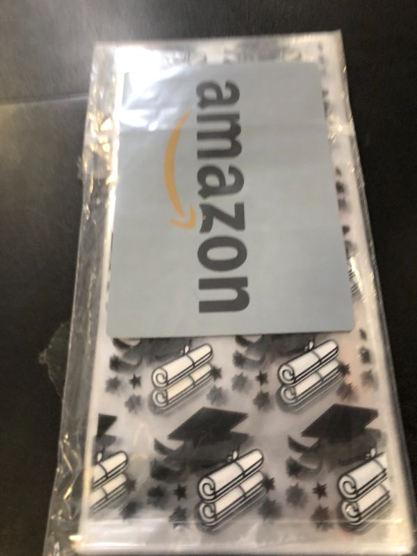 Photo 1 of 100 Pieces Graduation Cellophane Bags Mortarboard Print Treat Plastic Candy Bags Party Favors with 100 Pieces Twist Ties for Candy, Gifts, Graduation Party Supplies, Black and White