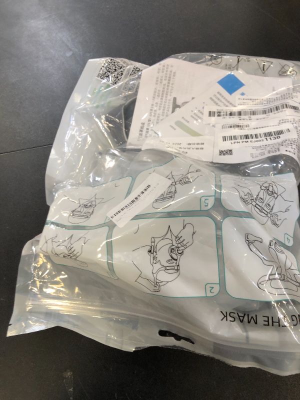 Photo 1 of CPAP Masks, Universal CPAP Full Face Mask Reuse Replacement Set for F20, Full Face Nasal CPAP Mask with Headgear, Elbow/Swivel and Cushion, Suitable for Various Models of CPAP Machines (M)