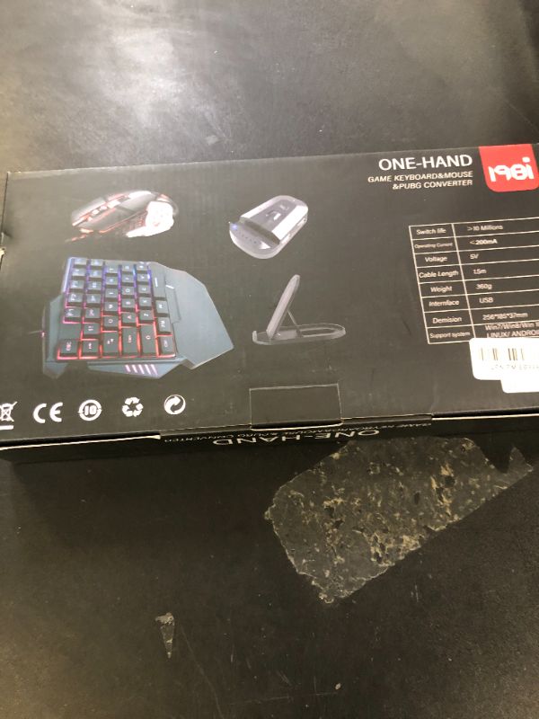Photo 1 of Half Hand Gaming Keyboard and Mouse Combo Laelr 35 Keys PUBG Wired Mechanical RGB Backlit Keyboard with Wrist Rest Wired Gaming Mouse Converter for Android iOS Phone Game Not Support iOS 13.4 & Above