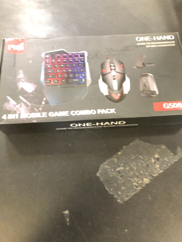 Photo 1 of Half Hand Gaming Keyboard and Mouse Combo Laelr 35 Keys PUBG Wired Mechanical RGB Backlit Keyboard with Wrist Rest Wired Gaming Mouse Converter for Android iOS Phone Game Not Support iOS 13.4 & Above
