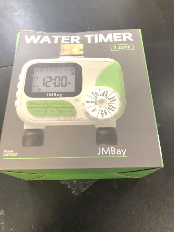 Photo 1 of Sprinkler Timer Water Timer for Garden Hose 2 Zone, Auto Faucet Hose Timers and Irrigation System for Yard Greenhouse, Waterproof Digital Sprinkler Controller with Pure Brass Inlet for Lawn