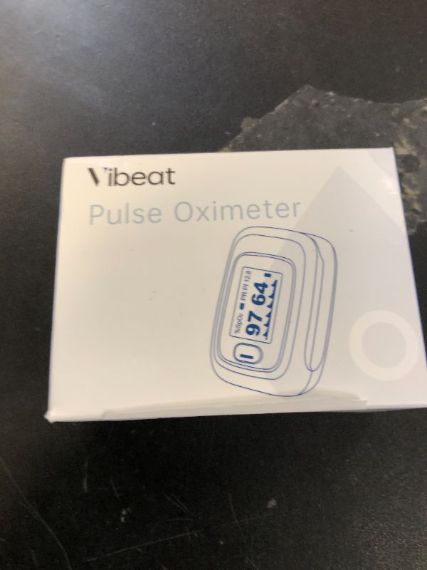 Photo 1 of Vibeat Fingertip Pulse Oximeter, Blood Oxygen Saturation Monitor| O2 Meter, Portable SPO2 & Pulse Rate Monitor, Batteries and Lanyard Included