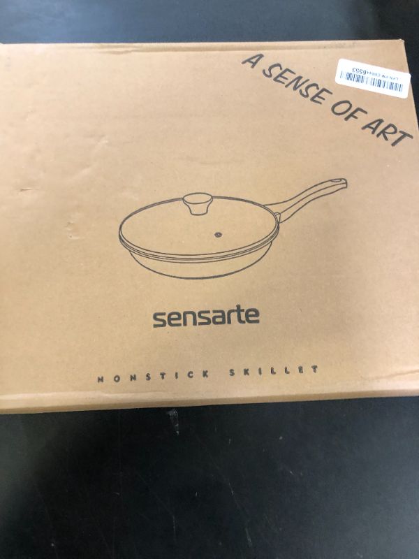 Photo 1 of SENSARTE Nonstick Frying Pan Skillet with Lid, Omelet Pan with Cover, Healthy Cooking Chef's Pan, Kitchen Non toxic Pan, PFOA Free (11inch + Glass Lid)