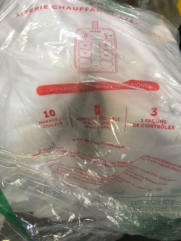 Photo 1 of Sunbeam Polyester Wi-Fi Connected Mattress Pad, Electric Blanket, 10 Heat Settings, Queen Size