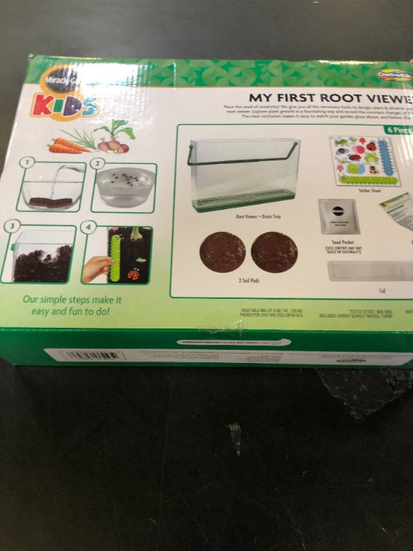 Photo 1 of Miracle GRO My First Root Viewer- Decorate & Plant Your Own Garden - Stem Kit for Kids - Soil & Vegetable Seeds Included - Science Educational Teens Kids Gardening Set Age 6+, Multicolor
