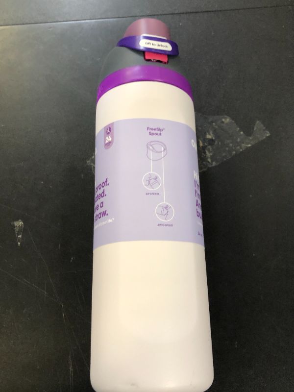 Photo 1 of Owala FreeSip Insulated Stainless Steel Water Bottle with Straw for Sports, Travel, and School BPA-Free Sports Water Bottle, 24 oz, Dreamy Field