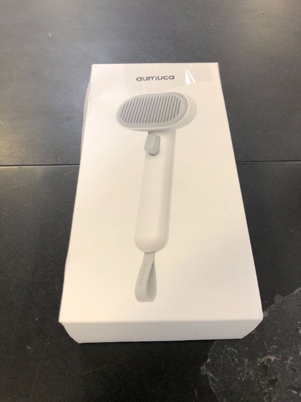 Photo 1 of aumuca Cat Brush for Shedding, Cat Brushes for Indoor Cats, Cat Brush for Long or Short Haired Cats, Cat Hair Brush Cat Grooming Deshedding Brush for Dog Kitten Horse Massage Removes Loose Fur, White