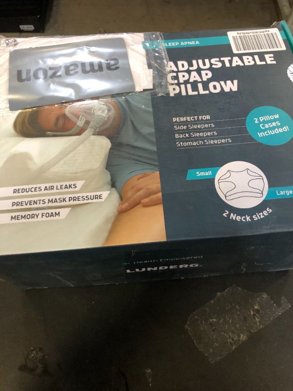 Photo 1 of Lunderg CPAP Pillow for Side Sleepers - Includes 2 Pillowcases - Adjustable Memory Foam Pillow for Sleeping on Your Side, Back & Stomach - Reduce Air Leaks & Mask Pressure for a Better Sleep
