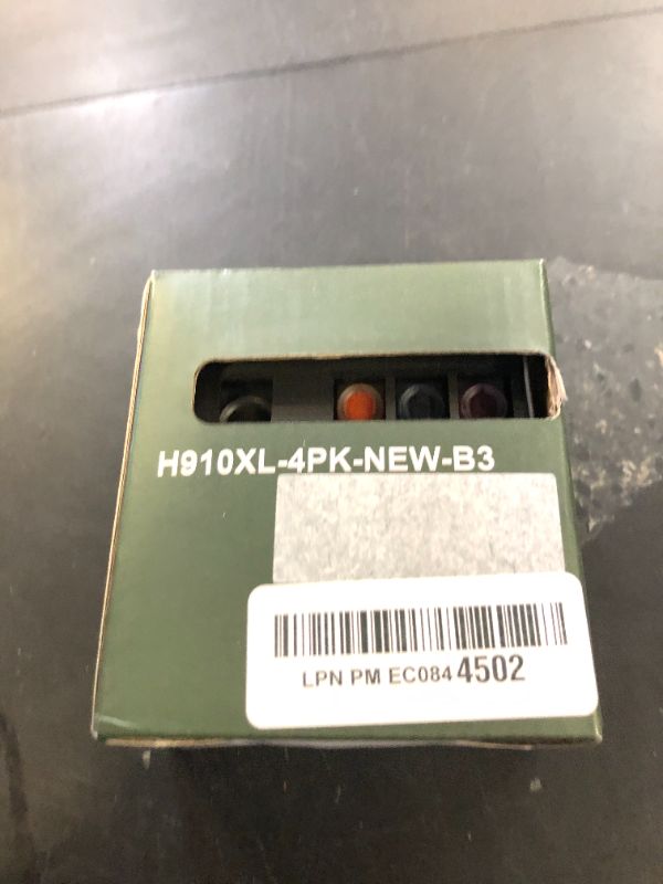 Photo 1 of HP Original 910 Cyan, Magenta, Yellow / 910XL Black Ink Cartridges (4-Pack) | Works OfficeJet 8010, 8020 Series OfficeJet Pro 8020, 8030 Series | Eligible for Instant Ink | 3JB41AN