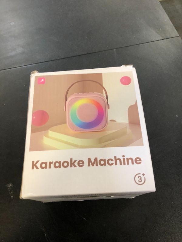 Photo 1 of Mini Karaoke Machine, Portable Bluetooth Karaoke Speaker with 2 Wireless Microphones and Party Lights for Kids and Adults, Birthday Gifts for Girls Boys Family Home Party