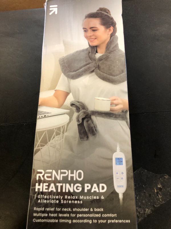 Photo 1 of Electric Heating Pad for Back Pain Relief, RENPHO Fathers Day Dad Gifts, Birthday Gifts for Women Men Mom, FSA HSA Eligible, Heat Pad for Neck and Shoulders, Fast Heating, 24"x33", ETL Certified