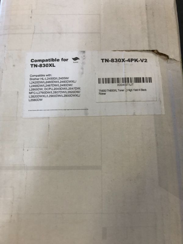 Photo 1 of TN830XL TN-830XL Compatible Toner Cartridge Black High Capacity for Brother Printer HL-L2400D L2405W L2420DW L2460DW L2865DW L2467DW DCP-L2640DW L2647DW L2760DW L2820DWXL MFC-L2900DW L2900DWXL