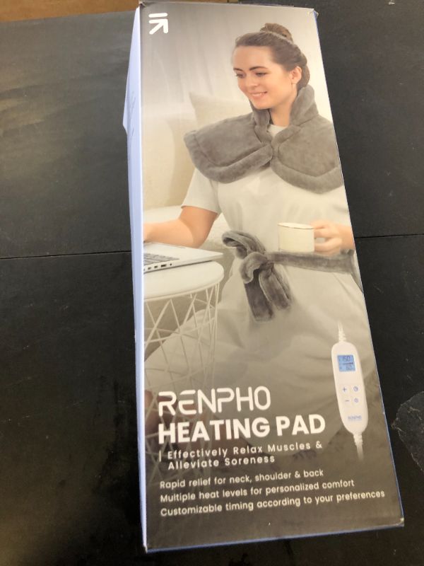 Photo 1 of Electric Heating Pad for Back Pain Relief, RENPHO Fathers Day Dad Gifts, Birthday Gifts for Women Men Mom, FSA HSA Eligible, Heat Pad for Neck and Shoulders, Fast Heating, 24"x33", ETL Certified