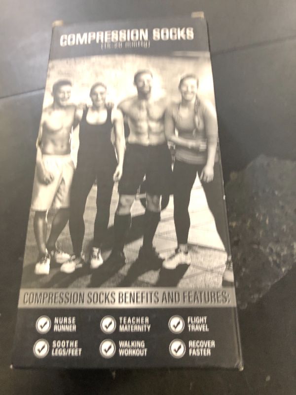Photo 1 of CHARMKING Compression Socks for Women & Men Circulation (3 Pairs) 15-20 mmHg is Best Athletic for Running, Flight Travel, Support, Cycling, Pregnant - Boost Performance, Durability (L/XL,Multi 31)